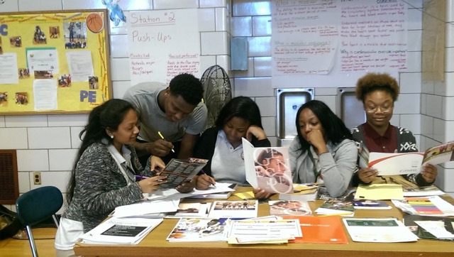 Counseling In Schools Success Stories: Good Leaders Make Good Schools. High School students working at a table.